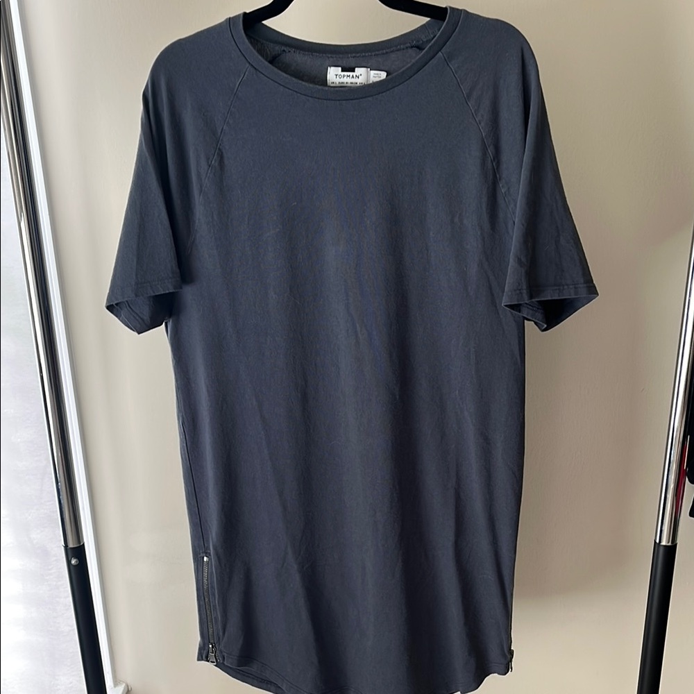Topman Men's Slate Blue T-Shirt